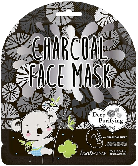 Buy lookATME Charcoal Face Mask – Deep Purifying Sheet – Korean Skincare Tunisia