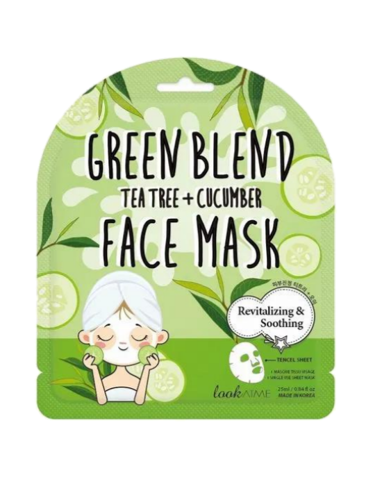Buy Green Blend Tea Tree &amp;amp; Cucumber Face Mask – Korean Skincare Tunisia