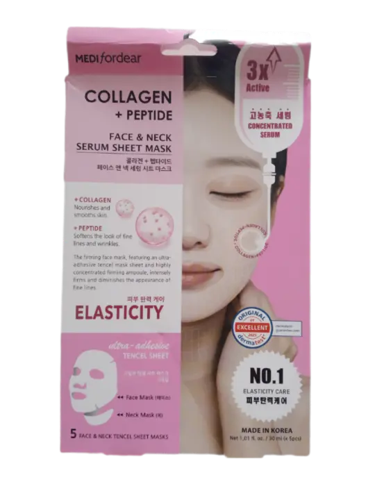 Collagen + Peptide Face and Neck Serum Sheet Mask 4 ea - Look At Me